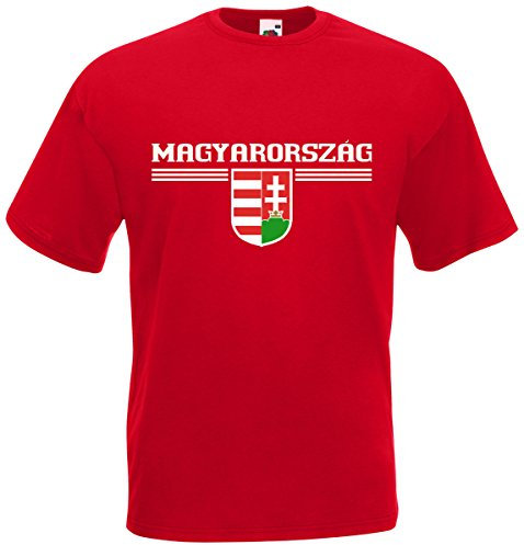 Ungarn Magyarorszag T-Shirt Fanshirt Trikot EM-2021 Rot XXL