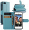 HualuBro iPod Touch 5/6 / 5G / 6G Hülle, Premium PU Leder Leather Wallet HandyHülle Tasche Schutzhülle Flip Case Cover mit Karten Slot für Apple iPod Touch 5/6 Generation (Blau)