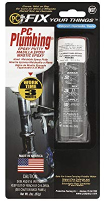 PC Products PC-Plumbing Epoxy Putty, 2oz Stick, Concrete Gray 25598