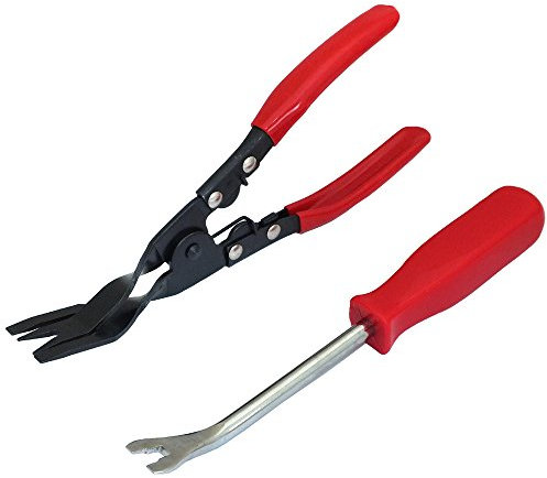 Tooltime 2 Piece Car Door Panel and Trim Clip Removal Pliers Plus Car Door Trim & Upholstery Remover Tool