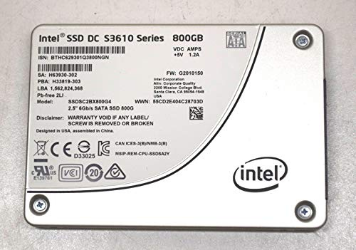 Intel SSDSC2BX800G4 S3610 SERIES 800 GB 2.5 7MM 20NM
