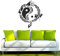 INDIGOS UG - Wandtattoo Wohnzimmer - Wandaufkleber Drache Jing Jang China Japan 120x106, schwarz w006 Drachen - Aufkleber Kinderzimmer Schlafzimmer Küche Badezimmer Büro Dekoration