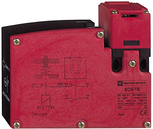 Telemecanique Sensors XCSTE5311 Safety Switch, Plastic, XCSTE, 1NC+1NO, Slow Break, 2 Entries Tapped PG11, 24V