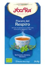 Yogi Tea Placer de respirar - Té con eucalipto, albahaca y tomillo, 17 bolsitas, 30.6 gr