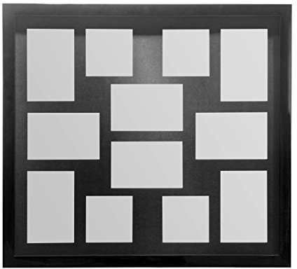 Premier Housewares Multi-Photo Frame for 12 Photos, Black