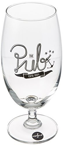 Sagaform Decorated Club | Beer Glasses | Large Lager Ale | Cider Bar Drinking, Half Pint Glass Pub | Glasses 4 Pack