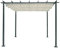 Gazebo o veranda per il giardino, in acciaio, scorrevole, con copertura marrone, 350 cm x 250 cm x 225 cm