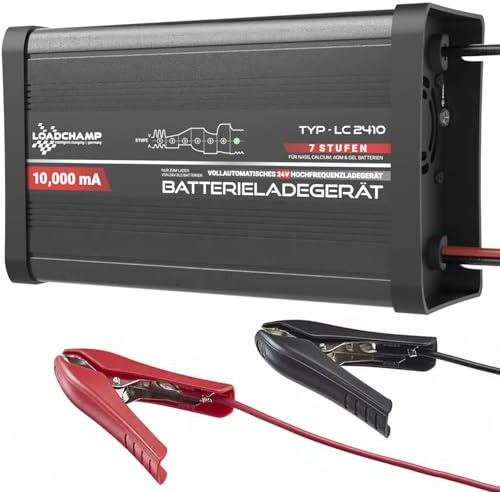 Loadchamp LC2410 Vollautomatisches Ladegerät (1000mAoder 10A) schwarz