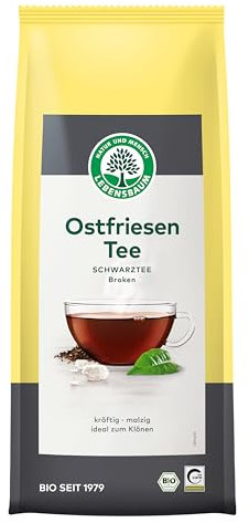 LEBENSBAUM Ostfriesentee Broken, loser Bio-Schwarztee mit kräftig-malzigem Geschmack, Schwarztee lose, 100% natürlicher Genuss, 250 g