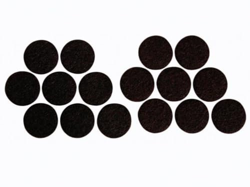 Perel Filzgleiter, selbstklebend, 16 Stück, Schwarz, rund, 25 mm