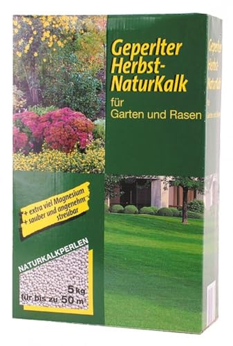 5kg Geperlter Herbst Naturkalk Garten Rasenpflege Rasendünger Pflege Kalk