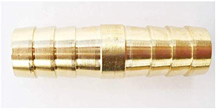 Farm & Field Hardware SOLID BRASS 13 mm barbed Hose joiner/connector. PACK OF 2.