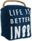 Pavilion Gift Company Offene Tür Decor – Life is Better in Flip Flops Strand Decor Navy Blau Tür Stopper mit Griff