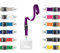 Karteo Ausweishülle Hartplastik mit Schlüsselband lila [1 Stück] Kartenhülle horizontal und Lanyard mit Karabinerhaken und Schnalle als Ausweishalter Kartenhalter Band