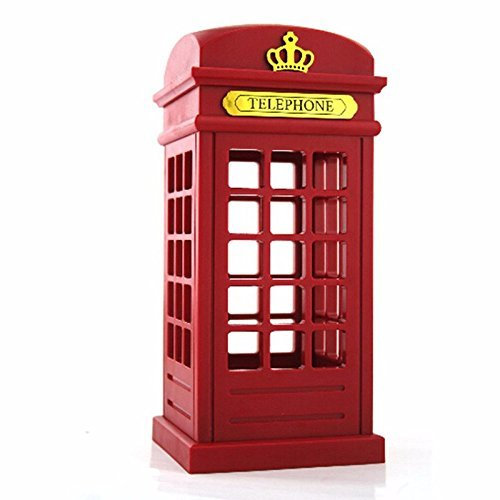 ZJchao Retro London Telefonzelle Lampe Nacht Licht Taste Sensor USB Ladegerät Beleuchtung von Nachttisch LED