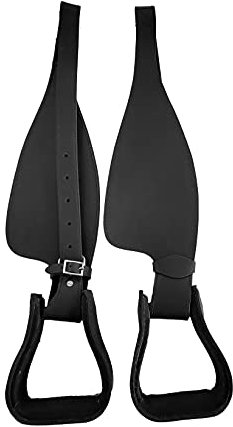 A&M Reitsport Steigbügel + Fender aus Leder hoher Qualität, Neu, Farbe:Schwarz