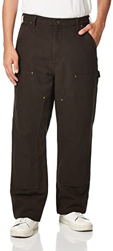 Carhartt Hommes Lavé Canard Double Salopette Lavé Canard Double Salopette, marron foncé, 36W x 32L