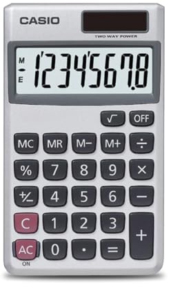 Casio SL-300SV Standard Function Desktop Calculator | General Purpose | Large 8-Digit Display | Pocket Size | Basic Math Functions| Ideal for Home & Office