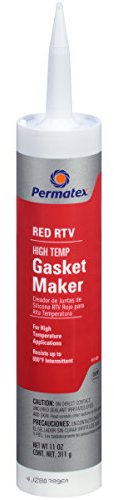 Permatex 81409-12PK RTV Silikon-Dichtung, hohe Temperatur, Rot, 313 ml (12 Stück)