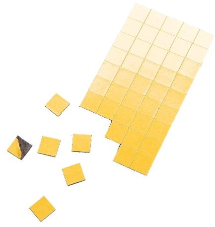 TimeTex Magnet-Plättchen 100 Stück - selbstklebend - 20 mm x 20 mm,