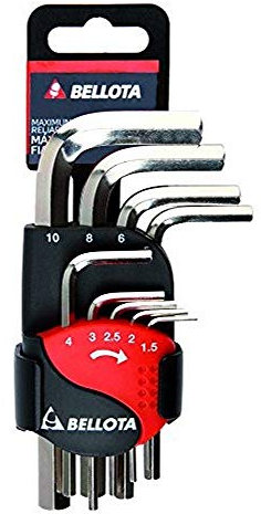Bellota 6458-9 N - JUEGO LLAVES ALLEN NIQ. DOBLE CLIP 9