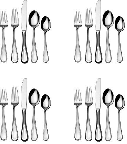 MIKASA 5100237 Bravo 20-teiliges Besteckset aus Edelstahl 18/10, Rostfrei
