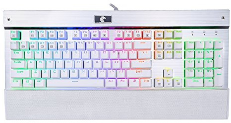 HUO JI E-Yooso Z-77 RGB Mechanical Gaming Keyboard, RGB Backlit, White
