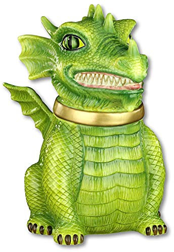 Lustige Drachen Keksdose aus Keramik - Figur Cookie Box