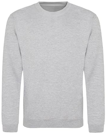 AWDis Men's Sweat Sweatshirt, Grey (Heather Grey), Large