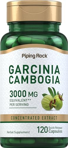 Piping Rock Garcinia Cambogia Extract Capsules | 120 Count | Concentrated Pills | Non-GMO, Gluten Free Supplement