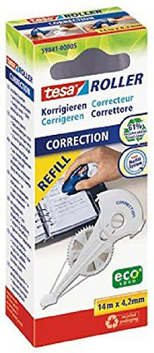 tesa Nachfüllkassette für Korrekturroller ecoLogo/59841-05-05 weiß 14m x 4,2mm