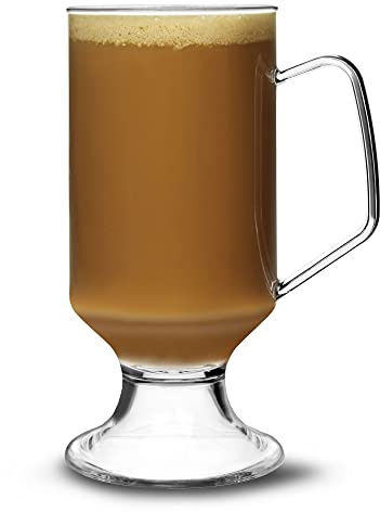 Elite Polycarbonate Coffee Cups 8oz / 230ml - Set of 6 - Reusable Plastic Coffee Cup with Handle
