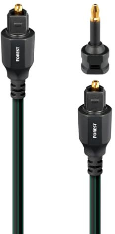 AudioQuest 12m Forest OptiLink Câble de Fibre Optique Toslink Noir - Câble de Fibre Optique (12 m, Toslink, Noir)
