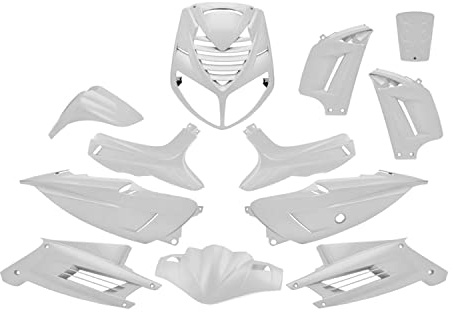 Verkleidungskit TNT für PEUGEOT Speedfight II weiß, 13-teilig | 13-teiliges Set aus Kunststoff: Front-, Seiten- und Unterbodenverkleidung, Spoiler, Kotflügel; kompatibel mit Peugeot X-Fight
