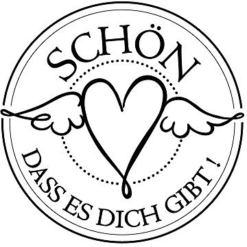 BUTTERER 28887000 Stempel Schön,dass es Dich gibt , 3cm ø