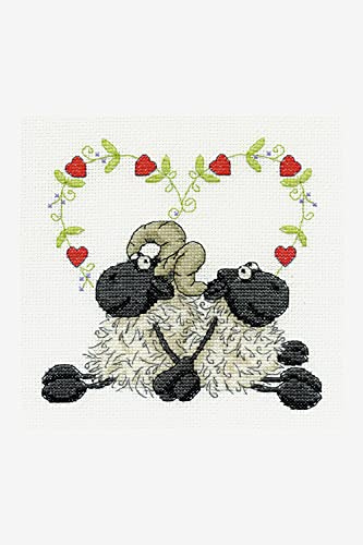 DMC Cross Stitch Kit - Love You Too (1567), 100% Cotton