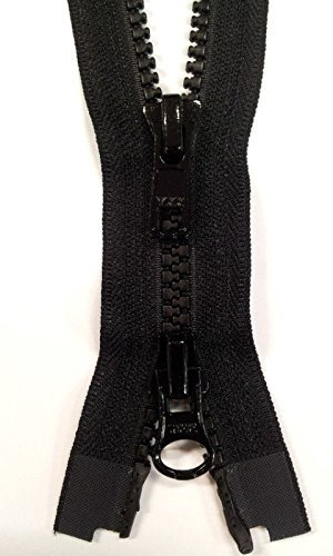 YKK Reißverschluss 2-Wege teilbar Vislon 5mm Krampe 85cm 580 schwarz