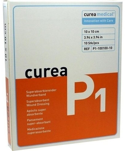 CUREA P1 Superabsorb.Wundverband 10x10cm, 10 St