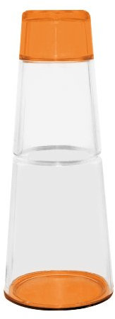 Zak Designs 1372-7085 Carafe avec Son Verre Bouchon 1 L San Orange Fizz