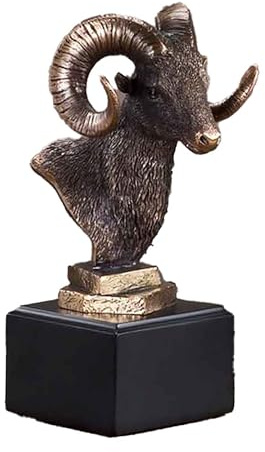 BullMarketGifts Ram Bust Statue - Bronze Finish