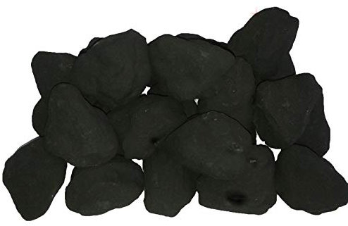 The Stove Wizard Gas Fire Replacement Coals 15 Ceramic Large Cast Coals for Gas, LPG, Bio Ethanol and Electric Fires 70mm x 50mm x 40mm, Black