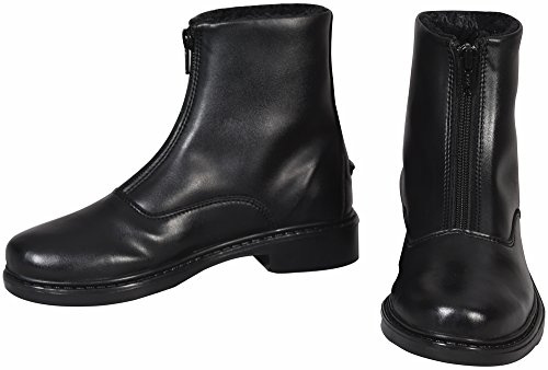 TuffRider Ladies Starter Winter Fleece-Lined Front Zip Paddock Boots - Black - 9