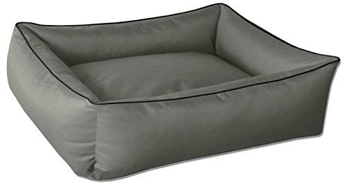 BedDog Hundebett MAX, Hundekissen mit abziehbaren waschbaren Bezug, Hundekorb, Hundesofa, für große Hunde, XXL, grau