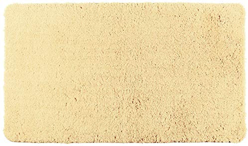 WENKO 22326100 Badteppich Poly Hochflor Vanilla Duschmatte, Polyester, Creme, 120 x 70 x 2 cm
