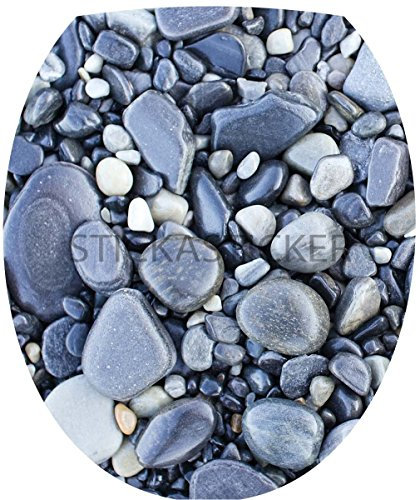 Sticker Autocollant Abattant WC Galets 35x42cm réf 045