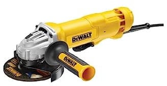 Dewalt 125 mm Winkelschleifer (1.010 W) DWE4203 (Epoxidharz gepanzerte Motorwicklung, Sanftanlauf, Totmann-Schalter, inkl. Schutzhaube, Zusatzhandgriff, Spannflansch u. -mutter, Montagewerkzeug)