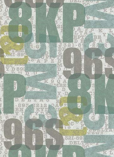 Vliestapete Schrift Buchstaben Zahlen
