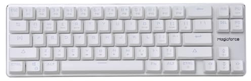 Qisan Happy Deals 20% Discount Off for Mechanical Keyboard Gaming Keyboard GATERON Red Switch Wired Backlit Mechanical Mini Design (60%) 68 Kyes Keyboard White Magicforce