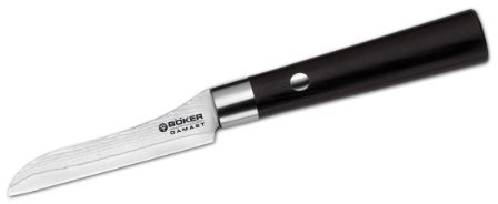 Böker 130408DAM Messer Damast Black Gemüse, Other, Schwarz, 19 cm