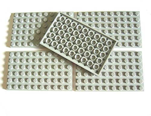 LEGO Bricks City 3033 – Plates 6 x 10 Pivots, Pack of 5, Light Grey